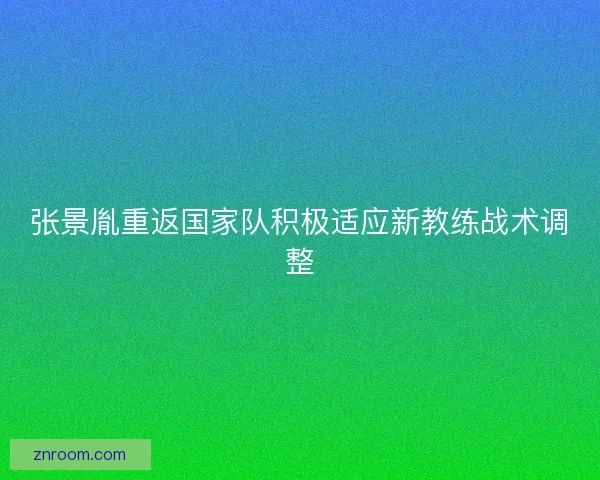 张景胤重返国家队积极适应新教练战术调整